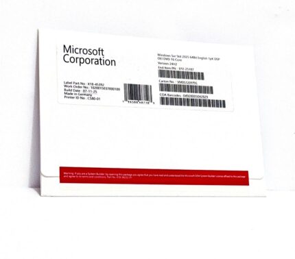 Microsoft Windows Server 2025 Standard 16Cores DVD (EP2-25187)